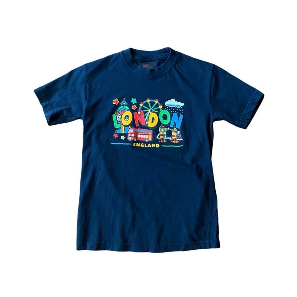 Kids London England Blue T-Shirt - Size 7/8
